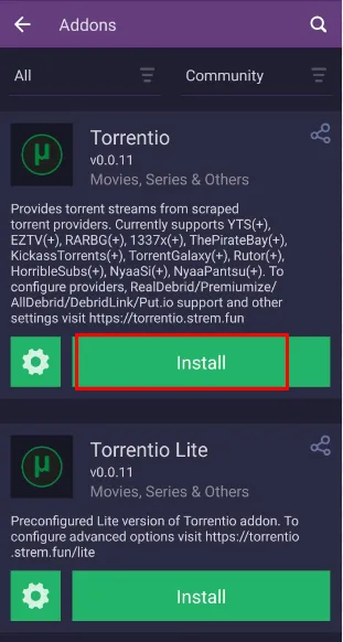How to Install Torrentio